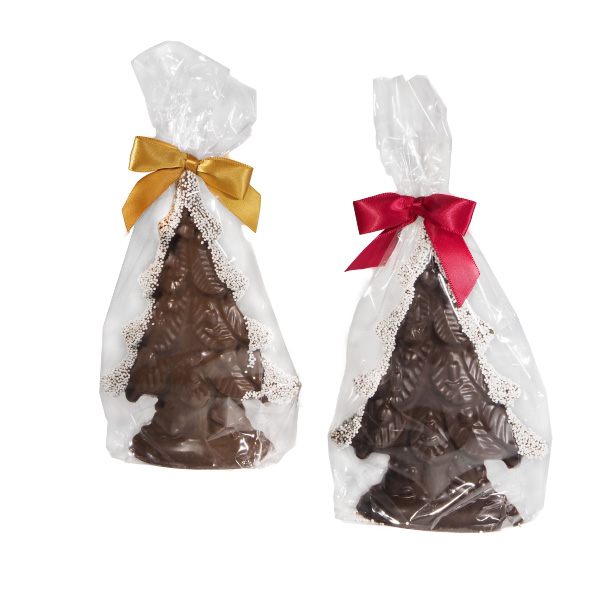 Homemade Chocolate Christmas Tree Packaged